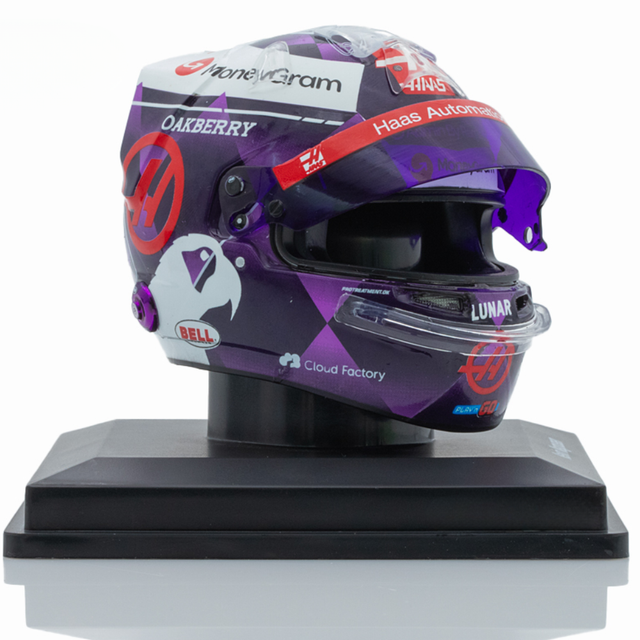 Spark Models F1 Haas F1 Team Kevin Magnussen 2024 Monaco GP – Mini Replica Helmet 1/5 Scale