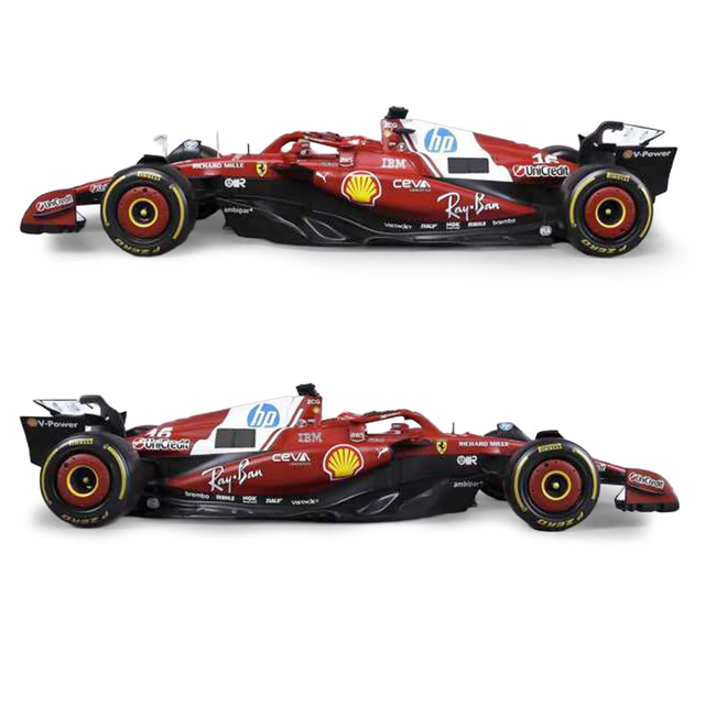 Bburago Ferrari F1 Team Ferrari SF-25 2025 Charles LeClerc with Helmet 1/18 Scale Model
