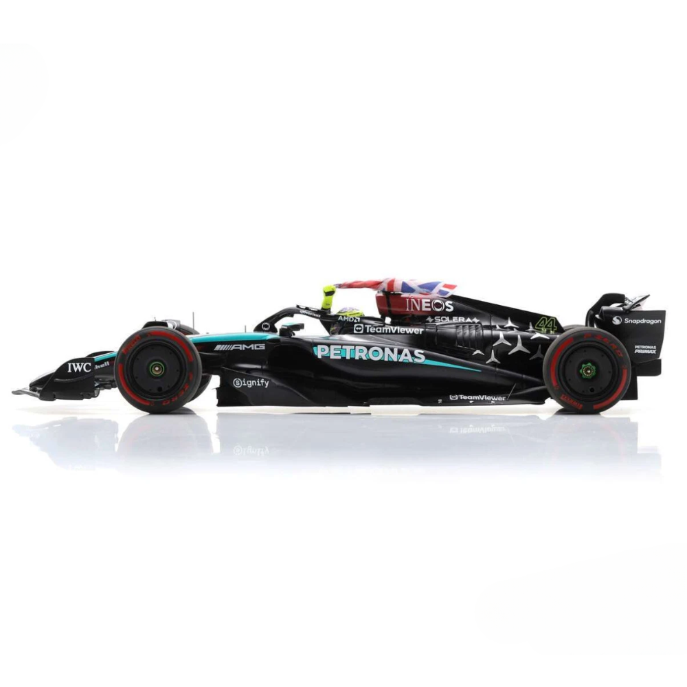 Spark Models F1 Mercedes F1 - AMG PETRONAS No.44 F1 W15 E Performance - Winner British GP 2024 - Lewis Hamilton 1/18 Scale Model