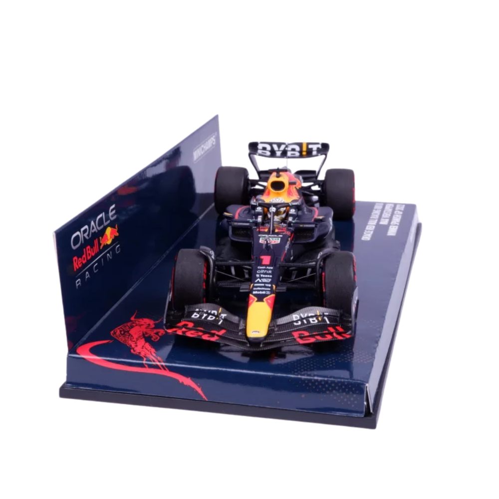 Minichamps F1 Red Bull Racing RB18 Max Verstappen World Champion 1st Spanish GP 2022 1/43 Scale Model