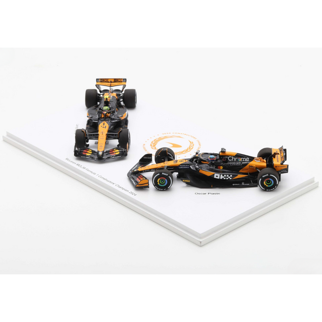 Spark Models F1 McLaren F1 MCL38 No.4 & No.81 Constructor Champion 2024 - Lando Norris & Oscar Piastri 1/43 Scale Model