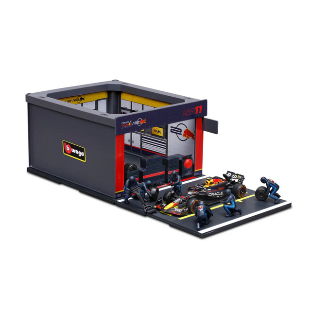 Bburago F1 Red Bull Racing RB20 2024 Pit Pass Diorama Sergio Perez 1/43 Scale