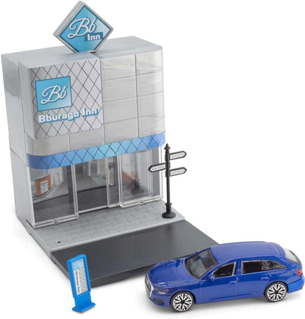 Bburago Street Fire Bburago City Hotel Incl. 1 Car 1/43 Scale Model