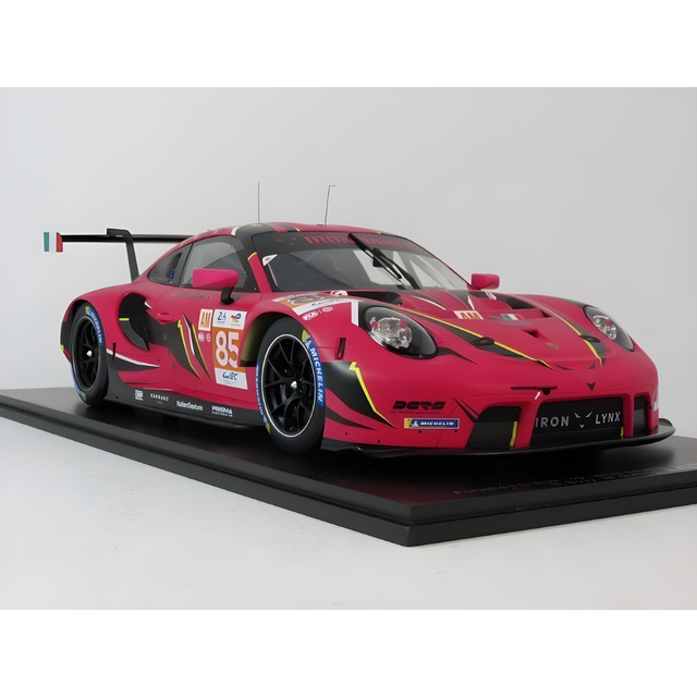 Spark Model Porsche 911 RSR - 19 No.85 IRON DAMES Le Mans 24H 2023-S. Bovy - M. Gatting - R. Frey 1/12 Model Car 12S044