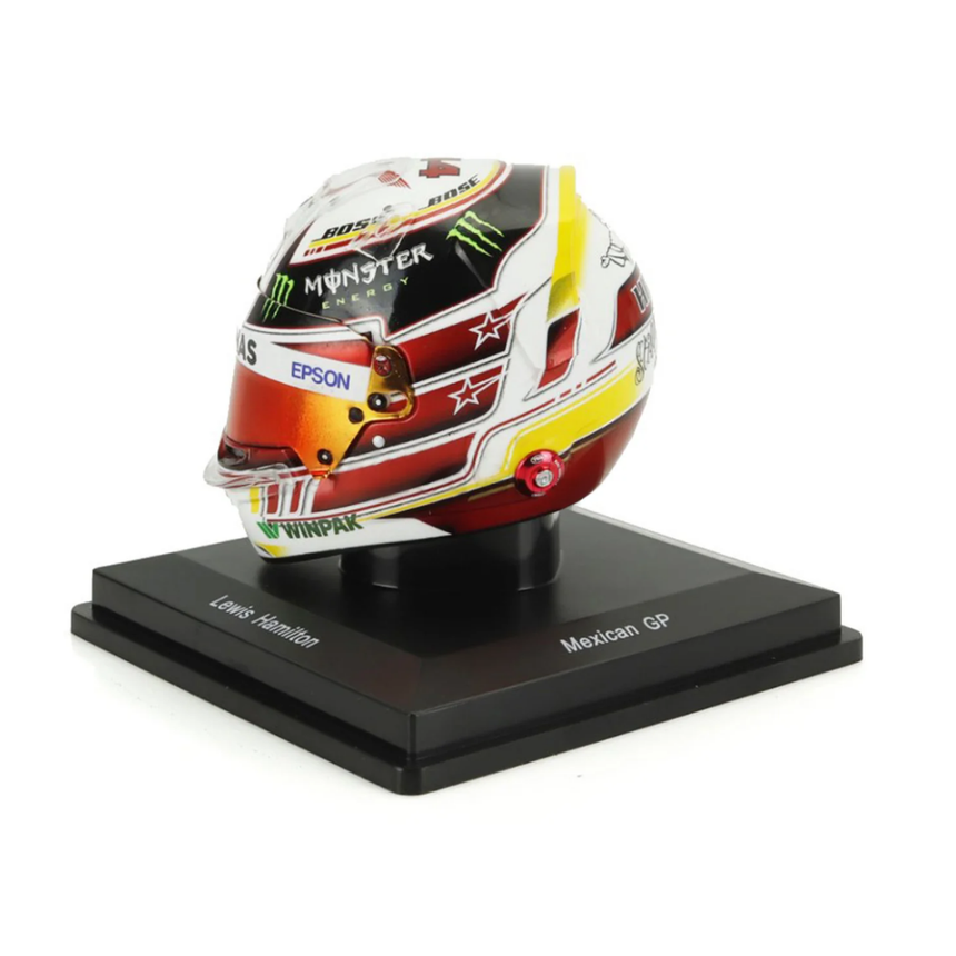 Spark Models F1 Lewis Hamilton - Mercedes F1 - AMG PETRONAS - Mexican GP - F1 World Championship 2018 Mini Replica Helmet 1/5 Scale Model