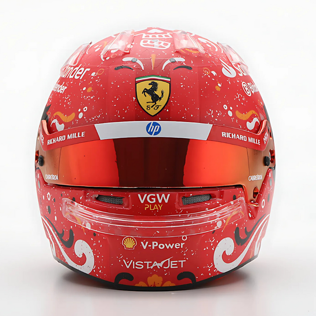 LookSmart F1 Carlos Sainz Mexican GP 2024 Winner Mini Replica Helmet Model 1/5 Scale Model