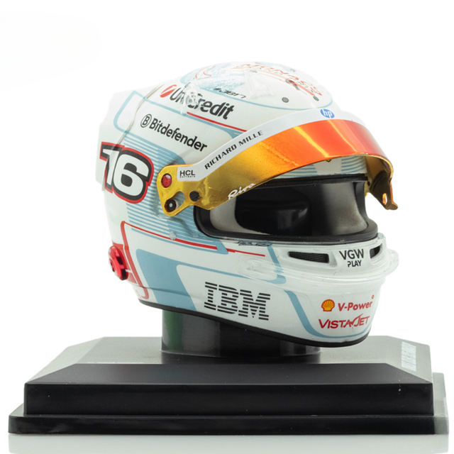 LookSmart F1 Charles Leclerc - Monaco GP 2025 - 2nd Place Mini Replica Helmet 1/5 Scale Model