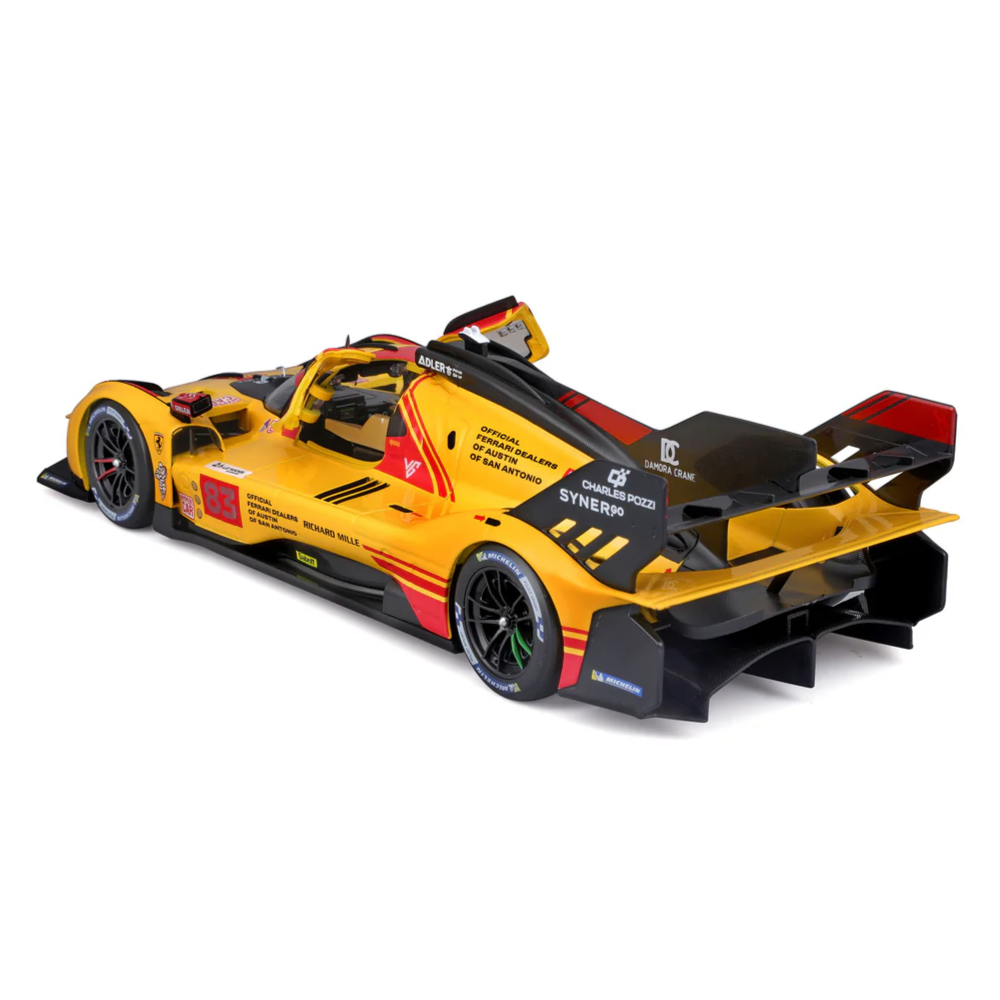 Bburago Ferrari Racing 499P Le Mans Hypercar 2024 AF Corse No.83 1/18 Scale Model