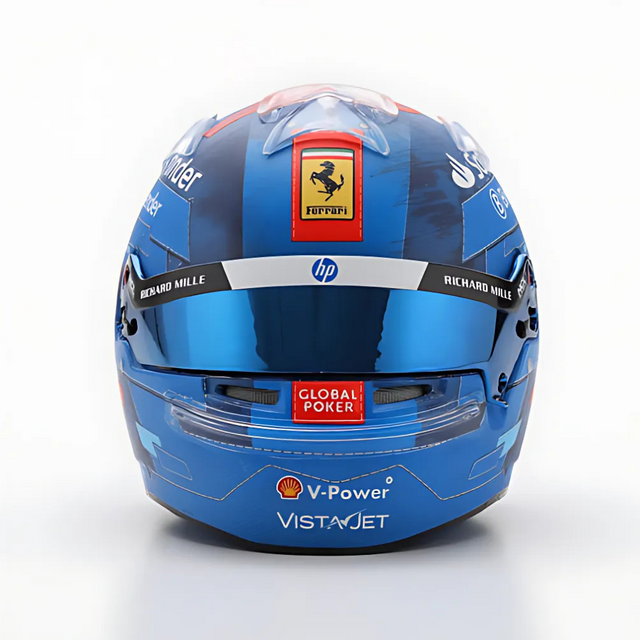 LookSmart F1 Carlos Sainz Miami GP 2024 Mini Replica Helmet Model 1/5 Scale Model