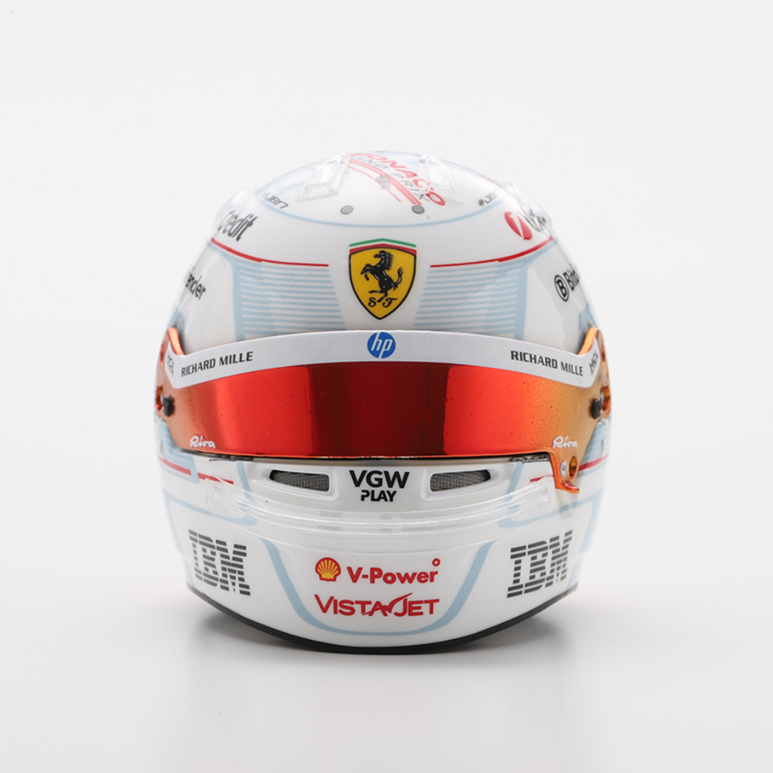 LookSmart F1 Charles Leclerc - Monaco GP 2025 - 2nd Place Mini Replica Helmet 1/5 Scale Model