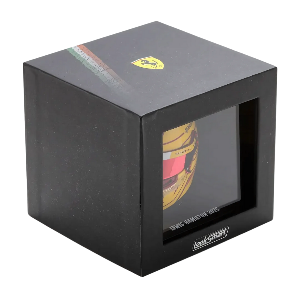LookSmart F1 Lewis Hamilton - Scuderia Ferrari F1 - Fiorano Test 2025 Mini Replica Helmet 1/5 Scale Model