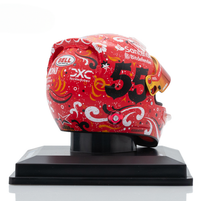LookSmart F1 Carlos Sainz Mexican GP 2024 Winner Mini Replica Helmet Model 1/5 Scale Model