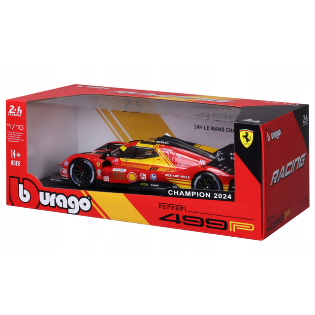 Bburago Ferrari Racing 499P Le Mans Hypercar 2024 AF Corse No.50 1/18 Scale Model