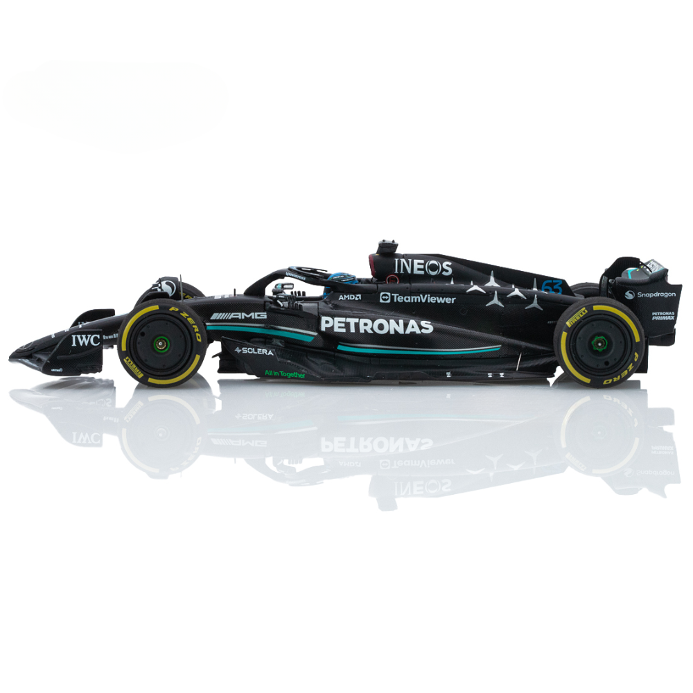 Spark Models F1 Mercedes F1 Team - AMG Petronas F1 W14 E Performance No.63 Mercedes-AMG Petronas Formula One Team 5th British GP 2023 - George Russell 1/43 Scale Model
