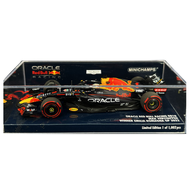Minichamps F1 Red Bull Racing RB18 Max Verstappen F1 Winner Emilia-Romagna GP 2022 1/43 Scale Model