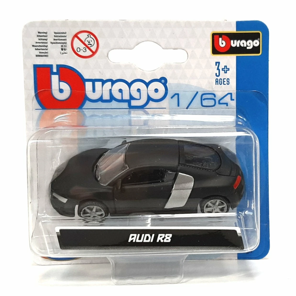 Bburago Audi R8 Toy Car 1/64 Scale Model