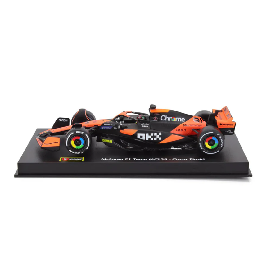 Bburago F1 McLaren F1 MCL38- Lando Norris With Helmet 1/43 Scale Model