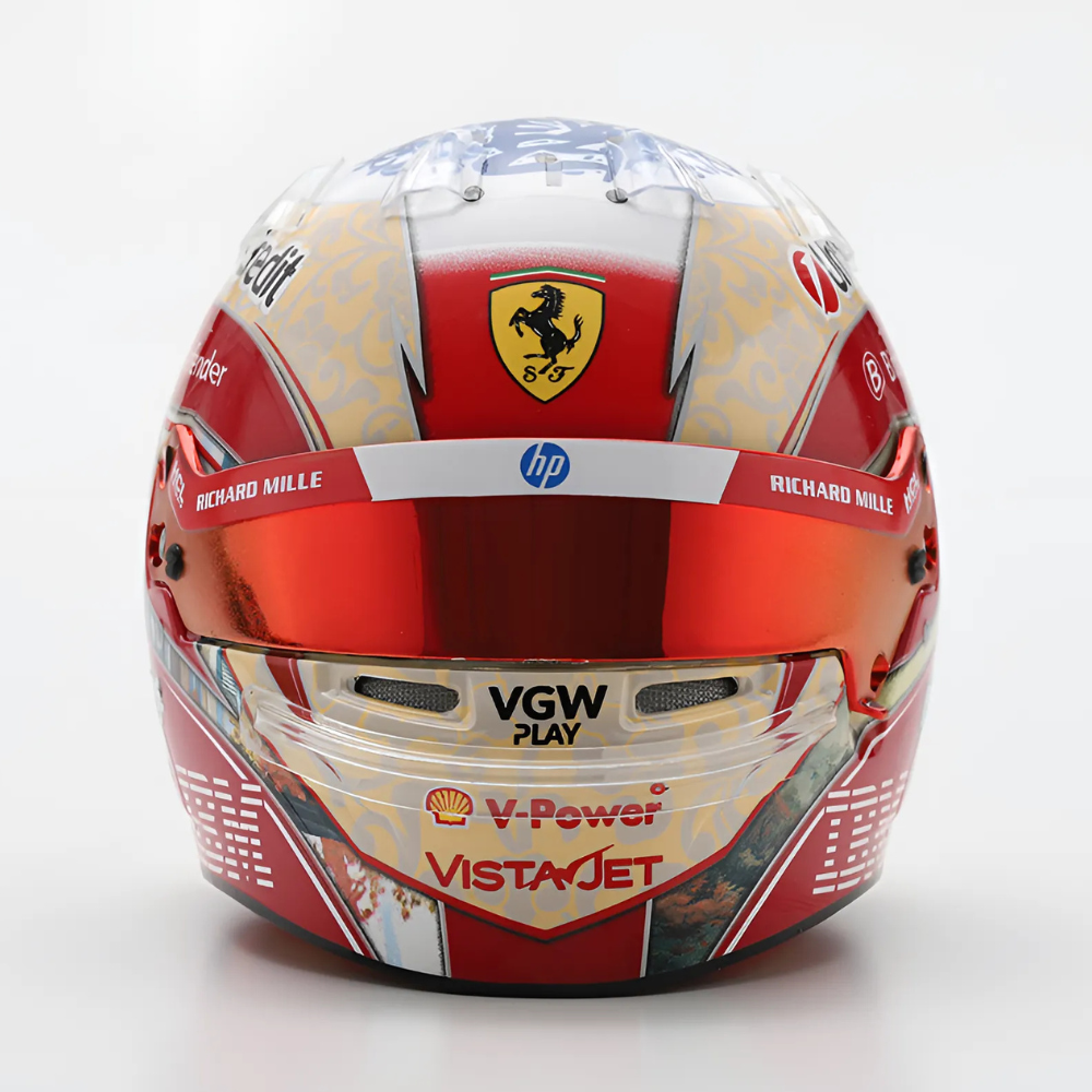 LookSmart F1 Zhou Guanyu - Scuderia Ferrari HP 2025 - Mini Replica Helmet Model 1/5 Scale