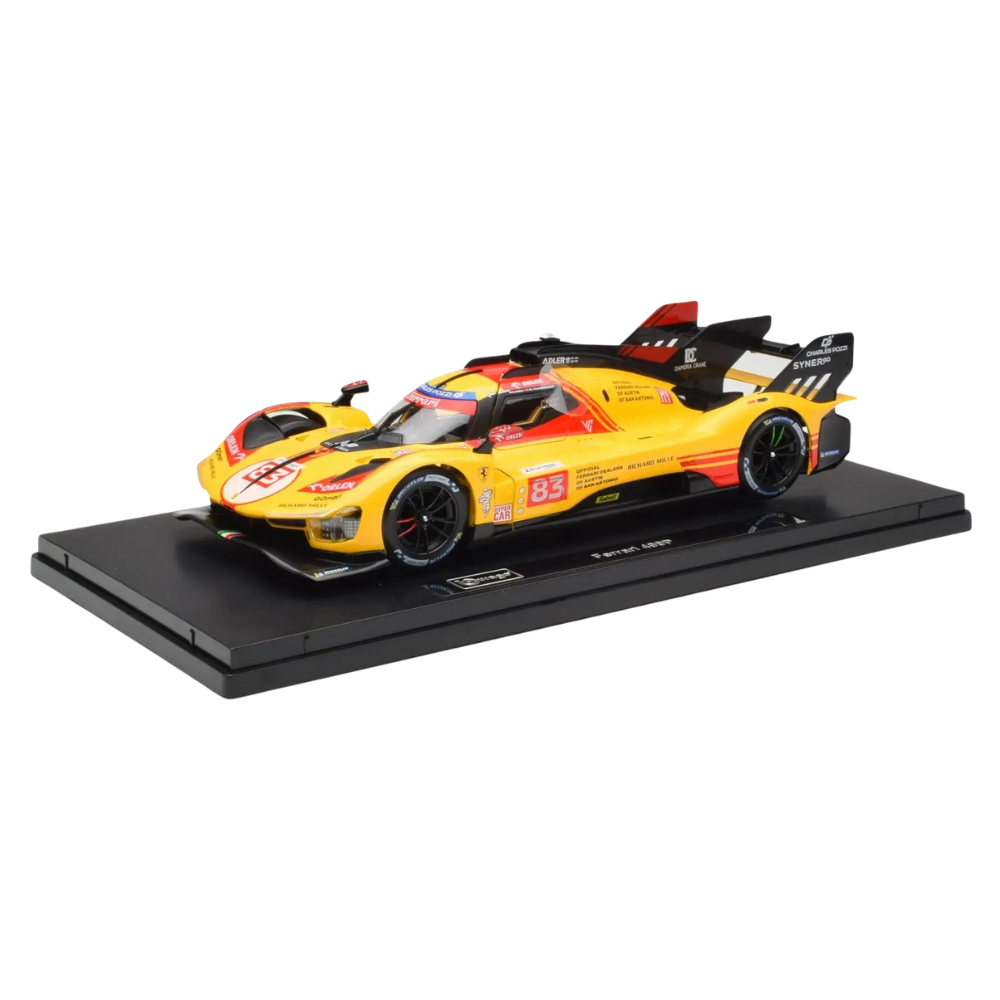 Bburago Ferrari Racing 499P Le Mans Hypercar 2024 AF Corse No.83 Deluxe Hard Case 1/18 Scale Model