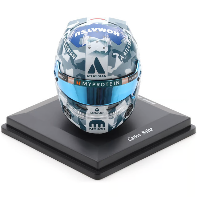 Spark Models F1 Williams Racing - Carlos Sainz - British GP 2025 Mini Replica Helmet 1/5 Scale Model