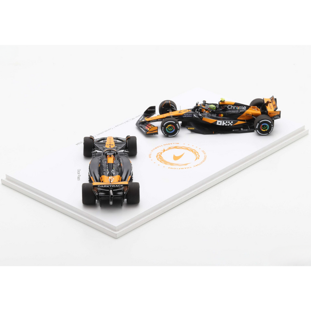 Spark Models F1 McLaren F1 MCL38 No.4 & No.81 Constructor Champion 2024 - Lando Norris & Oscar Piastri 1/43 Scale Model