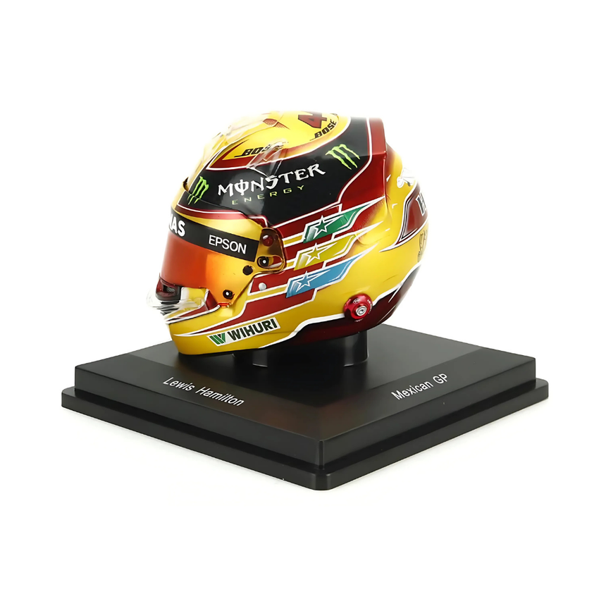 Spark Models F1 Lewis Hamilton - Mercedes F1 - AMG PETRONAS - Mexican GP - F1 World Championship 2017 Mini Replica Helmet 1/5 Scale