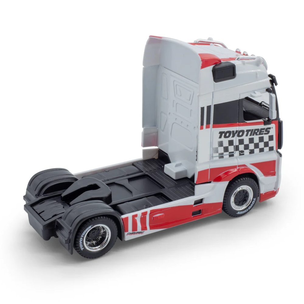 Bburago Street Fire Haulers Custom Cabs MB Actros Gigaspace Red 1/43 Scale Model