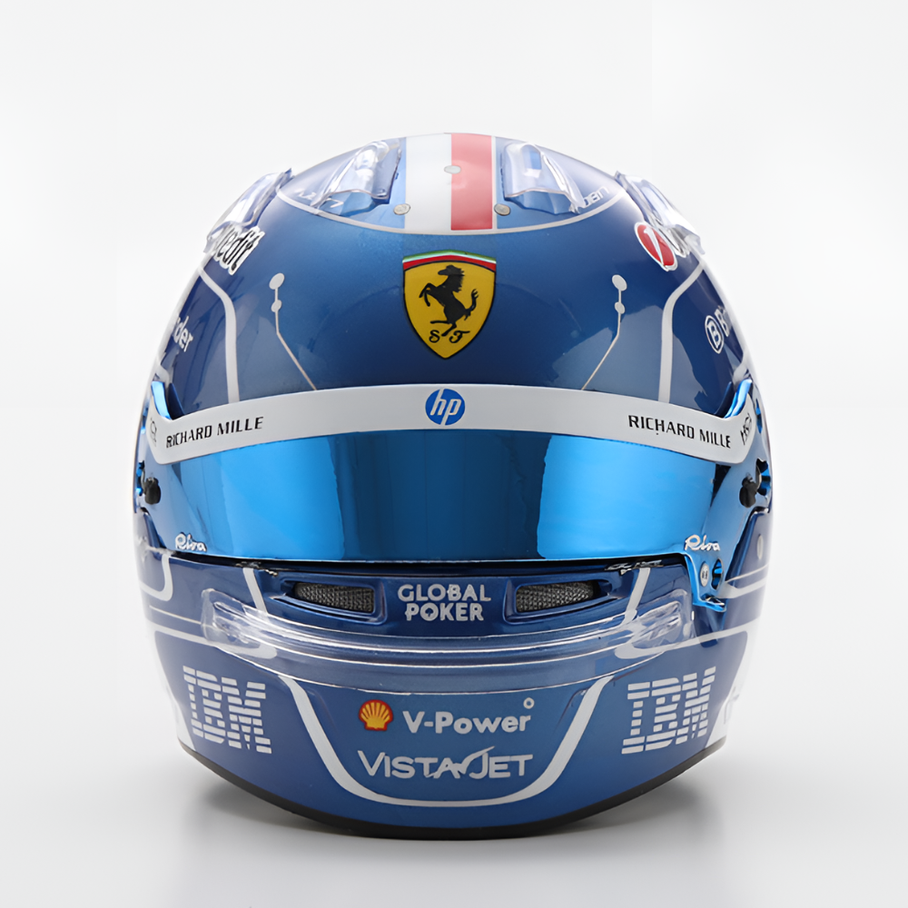 LookSmart F1 Charles Leclerc - Scuderia Ferrari HP – Miami GP 2025 Mini Replica Helmet 1/5 Scale
