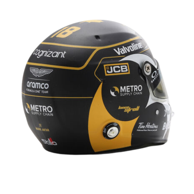 Spark Models F1 Lance Stroll Canadian GP 2024 Mini Replica Helmet 1/5 Scale Model