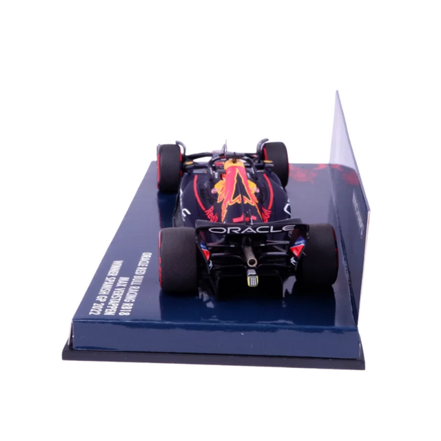 Minichamps F1 Red Bull Racing RB18 Max Verstappen World Champion 1st Spanish GP 2022 1/43 Scale Model