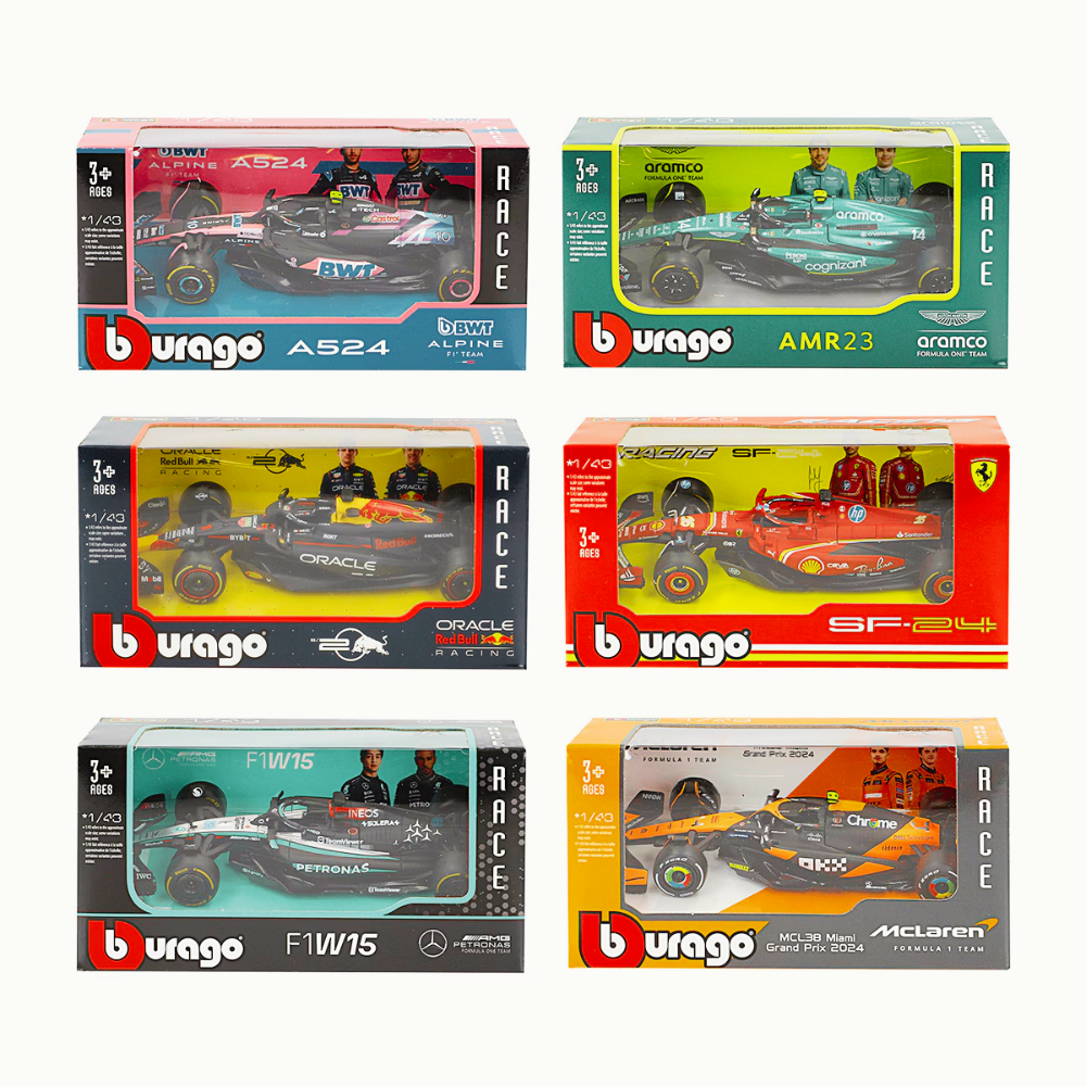 Bburago F1 Car Assortment Second Wave 2023 (1 random car per order) 1/43 Scale Model