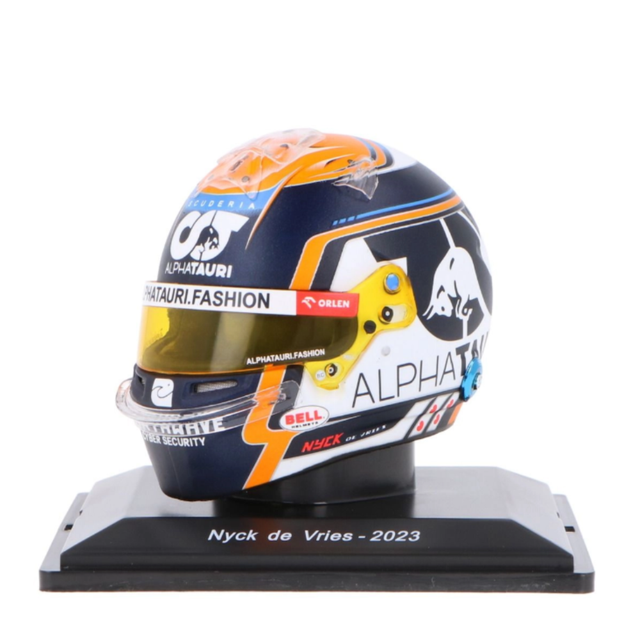 Spark Models F1 Nyck de Vries - AlphaTauri F1 Team 2023 (Bell) 1/5 Mini Replica Helmet