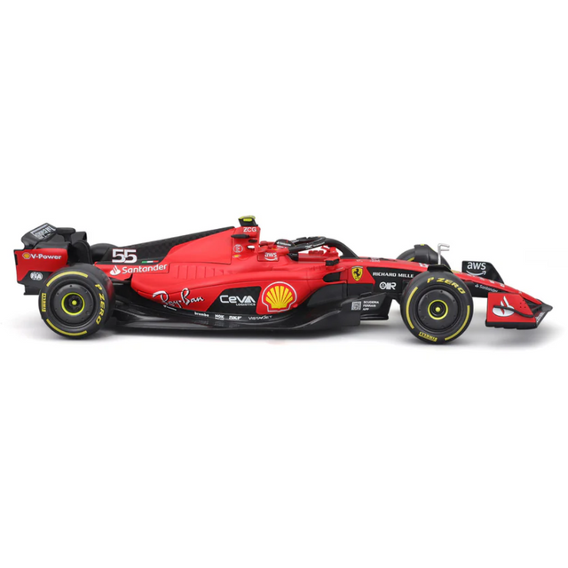 Bburago F1 2023 Ferrari F1 Team SF-23 No.55 - Carlos Sainz With Helmet 1/18 Scale Model