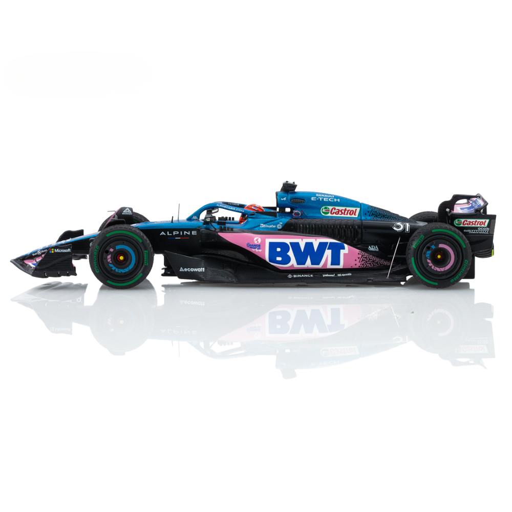Spark Models F1 Alpine A523 No.31 BWT Alpine F1 Team - Esteban Ocon 1/43 Scale Model