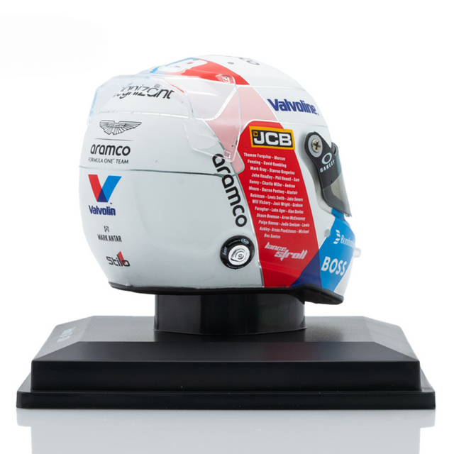 Spark Models F1 Aston Martin Aramco F1 Team - Lance Stroll - British GP 2024 Mini Replica Helmet 1/5 Scale Model