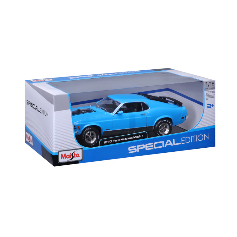 Maisto Ford Mustang Mach 1 1970 (Blue) 1/18 Scale Model