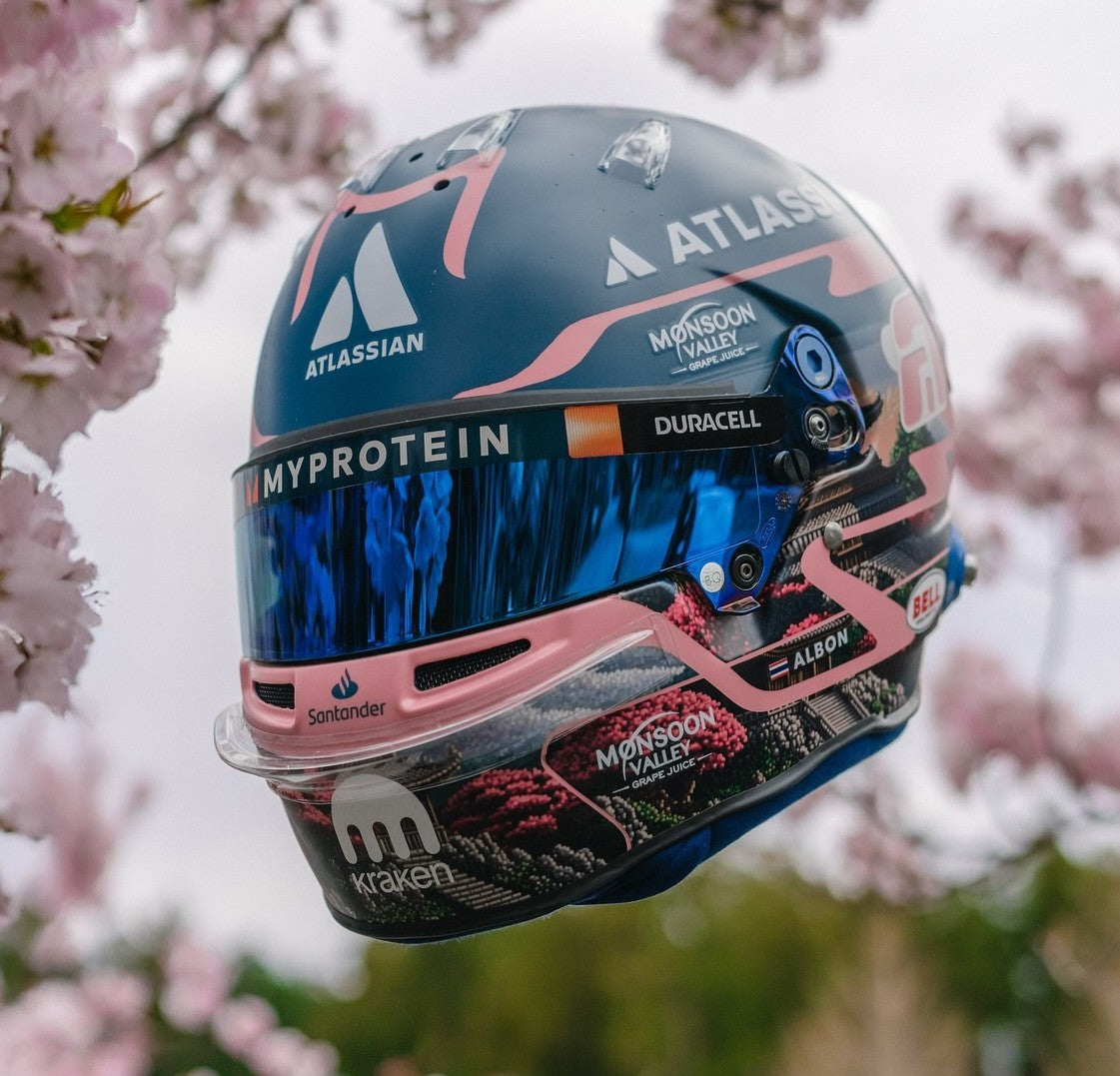 Spark Models F1 Williams Racing - Alexander Albon - Japanese GP 2025 Mini Replica Helmet 1/5 Scale