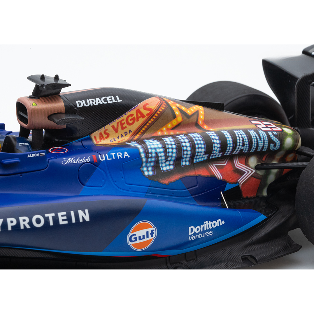 Spark Models F1 Williams F1 Team FW45 No.23 Williams Racing Las Vegas GP 2023 Alex Albon 1/18 Scale Model
