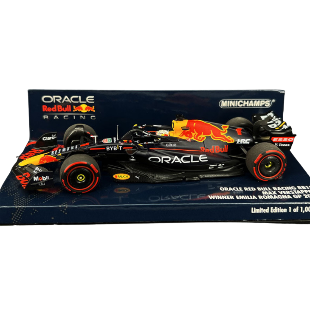 Minichamps F1 Red Bull Racing RB18 Max Verstappen F1 Winner Emilia-Romagna GP 2022 1/43 Scale Model