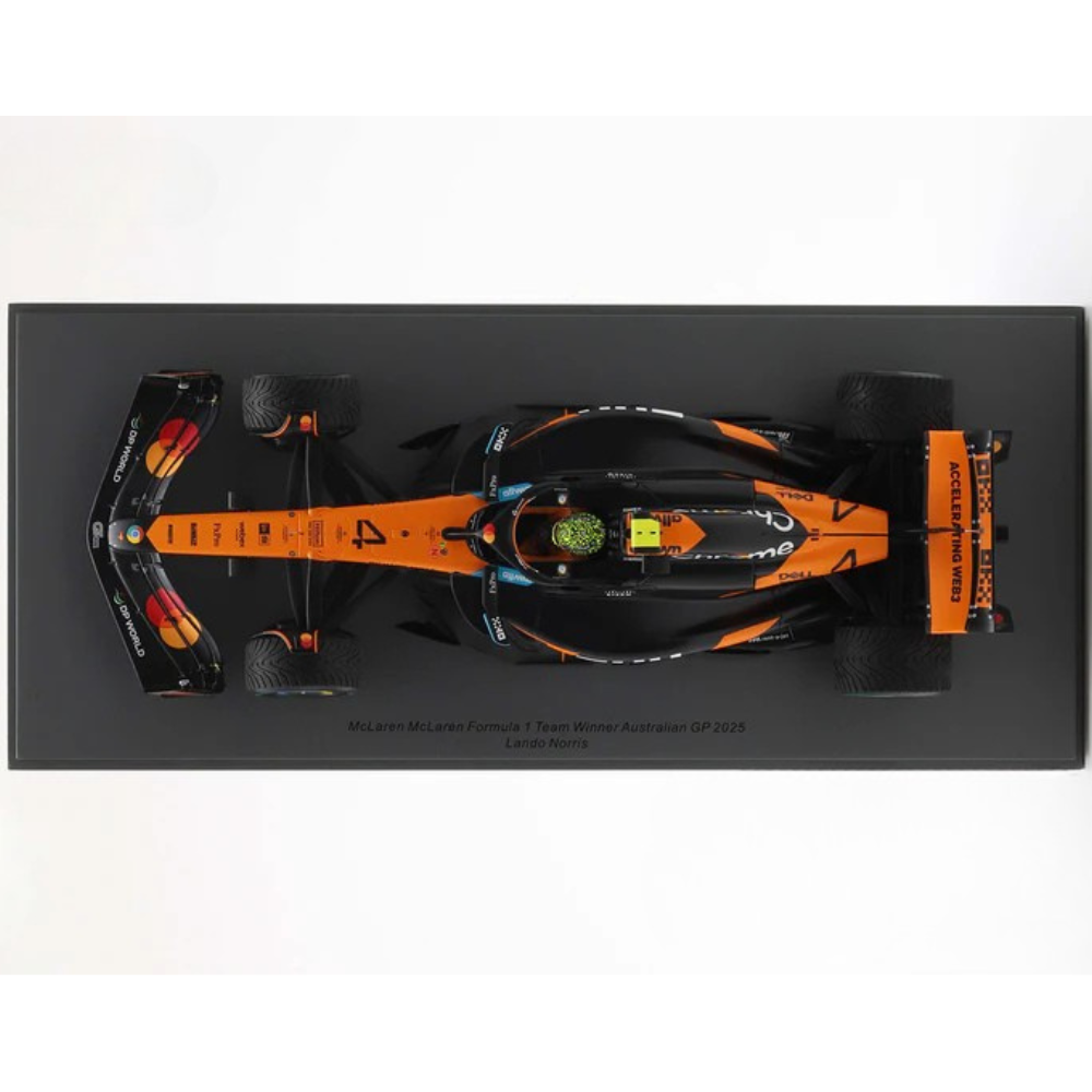 Spark Models F1 McLaren F1 No.4 McLaren Formula 1 Team - Winner Australian GP 2025 - Lando Norris 1/18 Scale Model