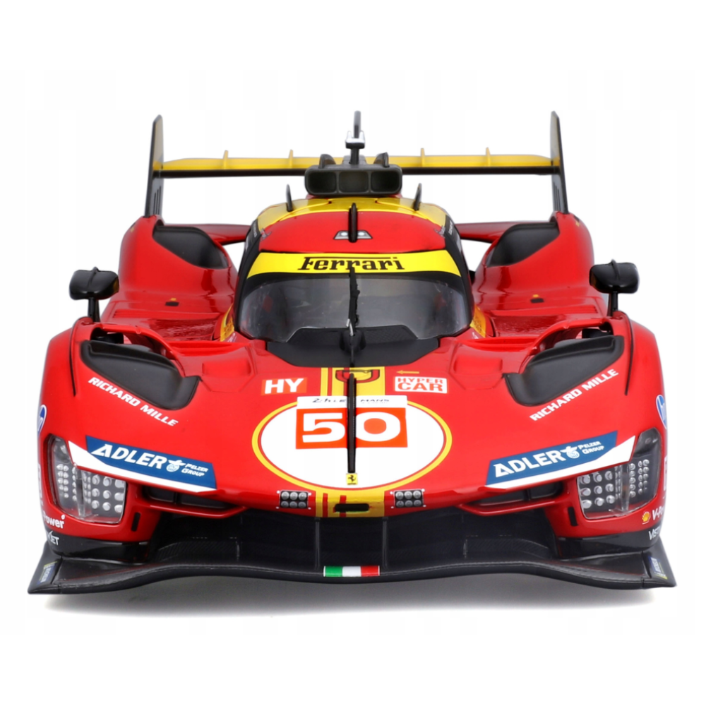 Bburago Ferrari Racing 499P Le Mans Hypercar 2024 AF Corse No.50 1/18 Scale Model