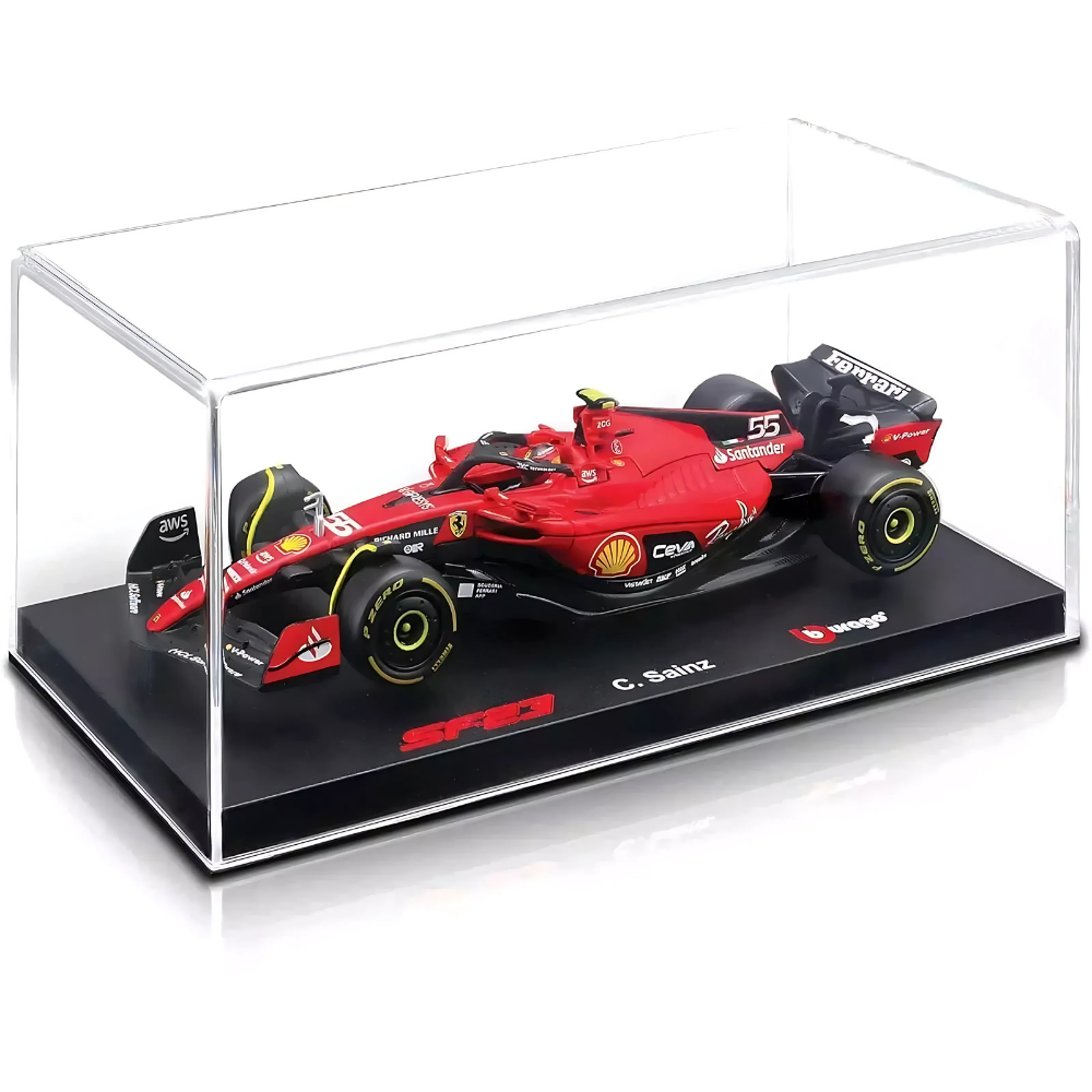 Bburago F1 2023 Ferrari F1 Team SF-23 No.55 - Carlos Sainz With Helmet 1/24 Scale Model