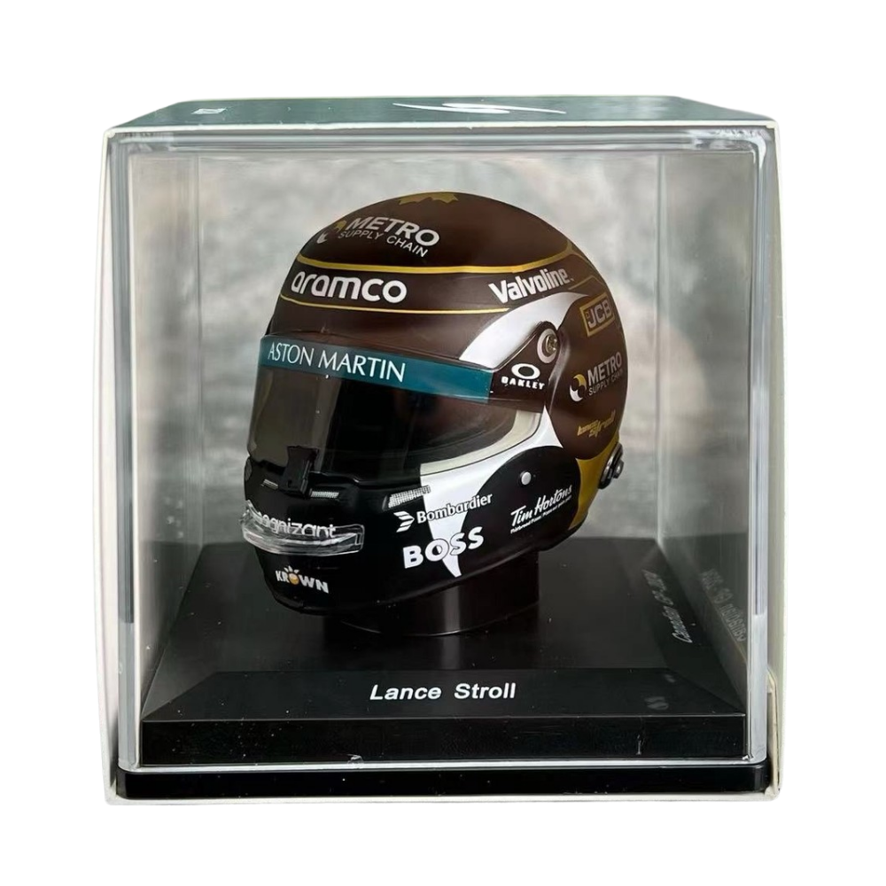 Spark Models F1 Lance Stroll Canadian GP 2024 Mini Replica Helmet 1/5 Scale Model