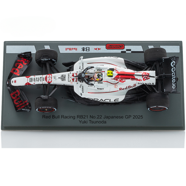 Spark Models F1 Red Bull Racing RB21 No.22 Oracle Red Bull Racing - Japanese GP 2025 - Yuki Tsunoda (With Pit Board) 1/43 Scale Model