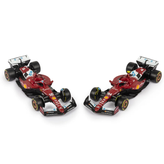 Bburago F1 Ferrari F1 Team SF-25 2025 Lewis Hamilton & Charles Leclerc Team Two (2) Pack 1/43 Scale Model