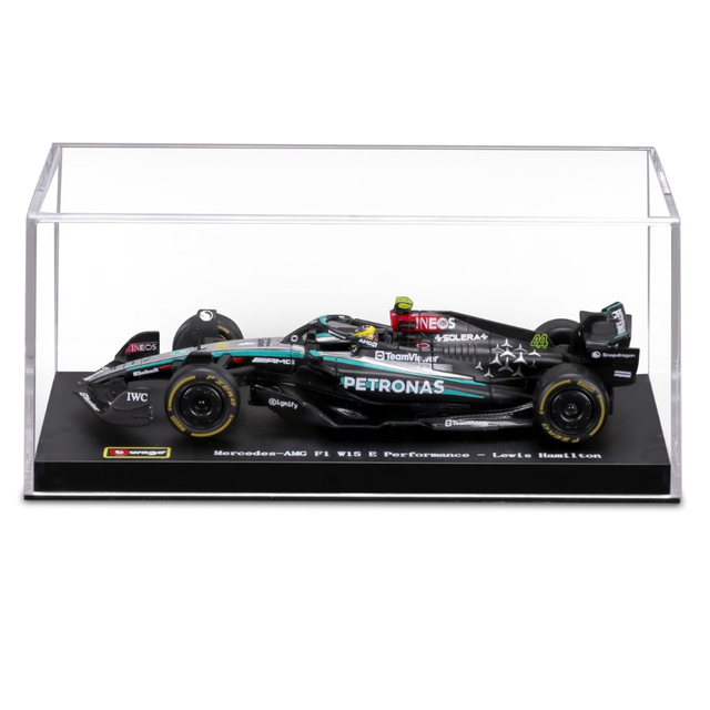 Bburago F1 Mercedes F1 AMG W15 2024 With Helmet - Lewis Hamilton 1/43 Scale Model