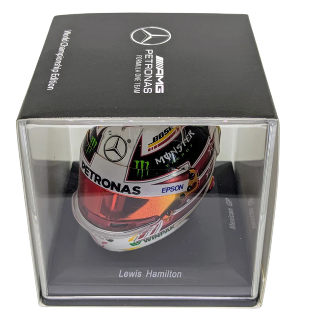 Spark Models F1 Lewis Hamilton - Mercedes F1 - AMG PETRONAS - Mexican GP - F1 World Championship 2018 Mini Replica Helmet 1/5 Scale Model