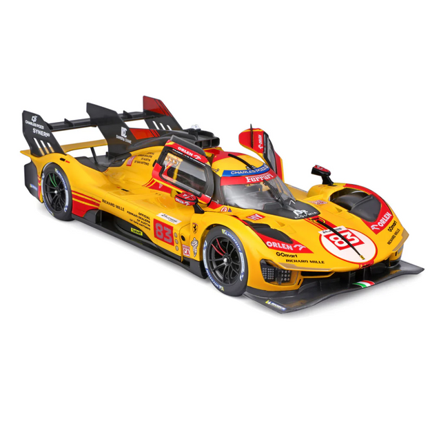 Bburago Ferrari Racing 499P Le Mans Hypercar 2024 AF Corse No.83 1/18 Scale Model