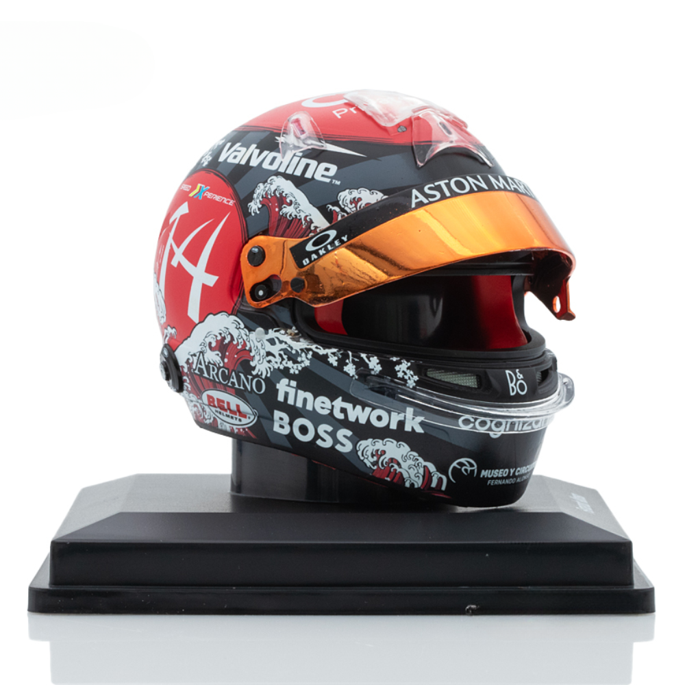 Spark Models F1 Fernando Alonso - Japanese GP 2024 Mini Replica Helmet 1/5 Scale Model