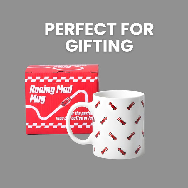 Racing Mad Motorsport Mug - Formula 1 Coffee Mug for Racing Fans, Ceramic F1 Gift Cup